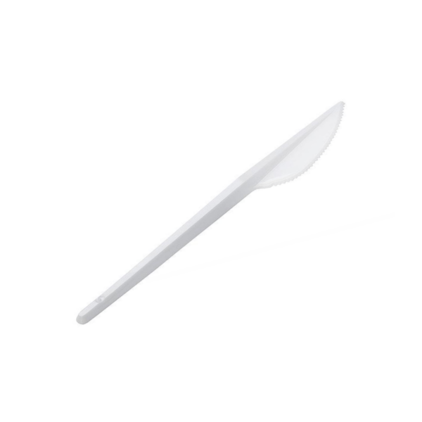 Нож пластиковый, белый 16,5 см