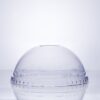Крышка для стакана купольная с отверстием d-95 прозрачная, синея