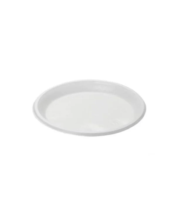 Тарелка пластиковая, белая, десертная 170 мм