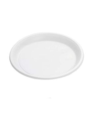 Тарелка пластиковая белая 205 мм