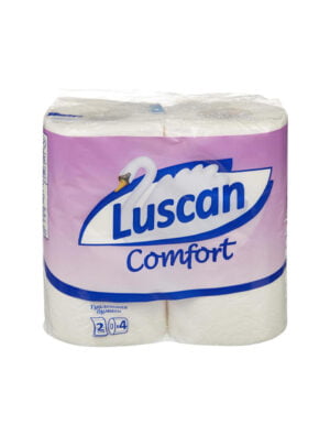 Бумага туалетная Luscan Comfort 2-слойная белая (4 рулона в упаковке)