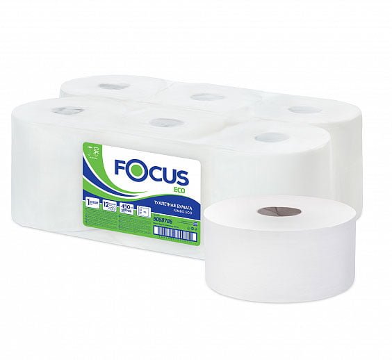 Бумага туалетная Focus Eco Jumbo 2-слойная в рулоне