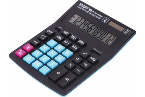 Настольный калькулятор STAFF PLUS STF-333-BKBU черно-синий