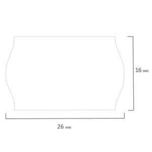 Этикет-лента BRAUBERG волна белая 26х16 мм (5 рул 800 шт)