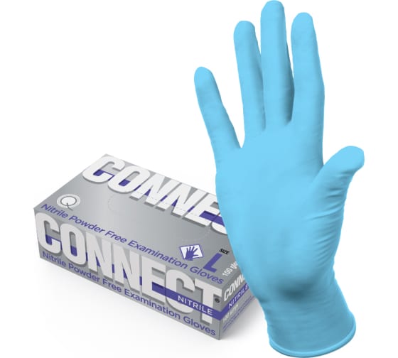 Нитриловые перчатки CONNECT 100 шт L
