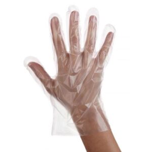 Перчатки одноразовые полиэтиленовые прозрачные ( 100 штук/50 пар в упаковке)