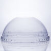 Крышка для стакана купольная без отверстия d-95 прозрачная, синея
