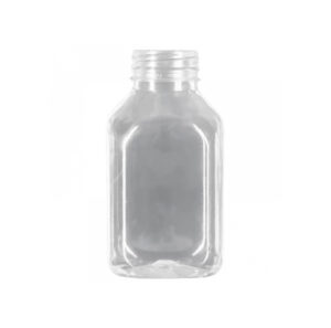 Пластиковая бутылка ПЭТ квадратная с широким горлом 0.3л