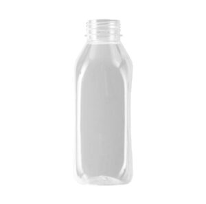 Пластиковая бутылка ПЭТ квадратная с широким горлом 1л