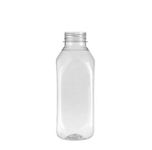 Пластиковая бутылка ПЭТ квадратная с широким горлом 0.5л
